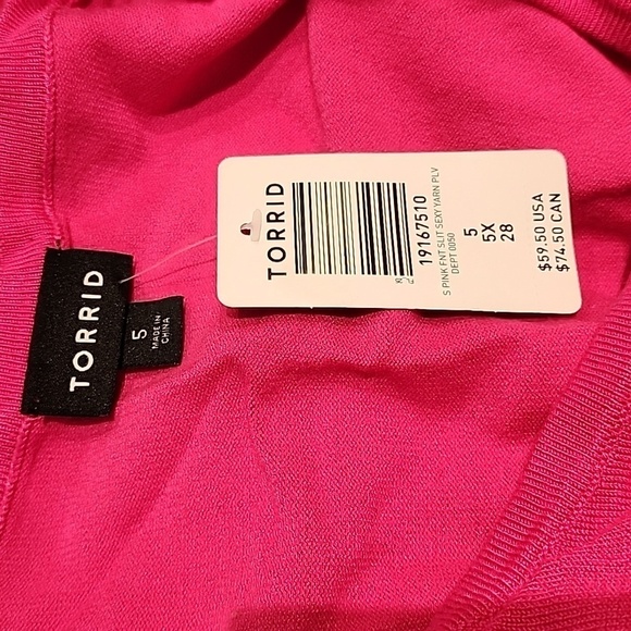 Torrid - Pullover Fitted Sweater in Hot Pink​​​​​​​ - Picture 7 of 13